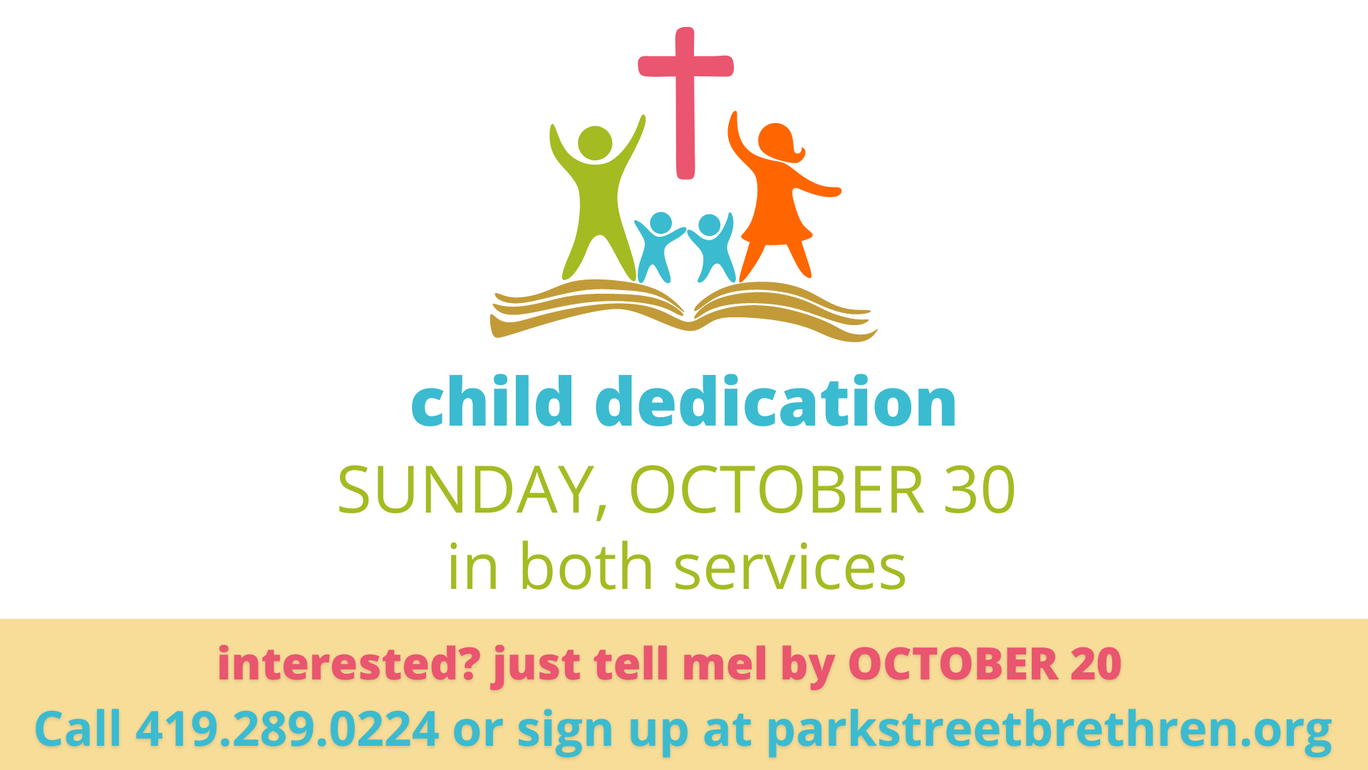 Child Dedication on Kids' Sunday