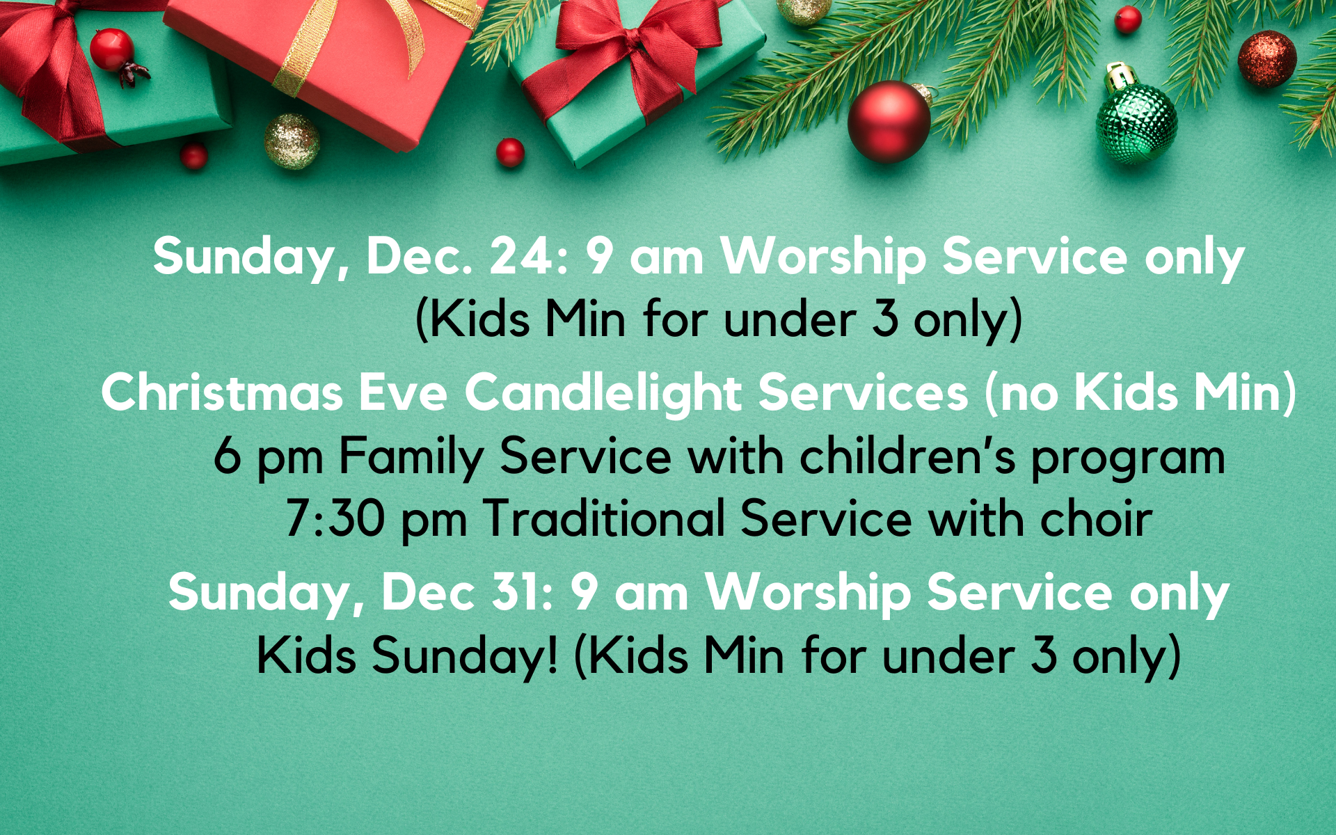 Christmas Eve Services